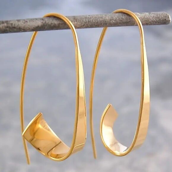 Swirl Hoop Earrings - Picture 1 of 2